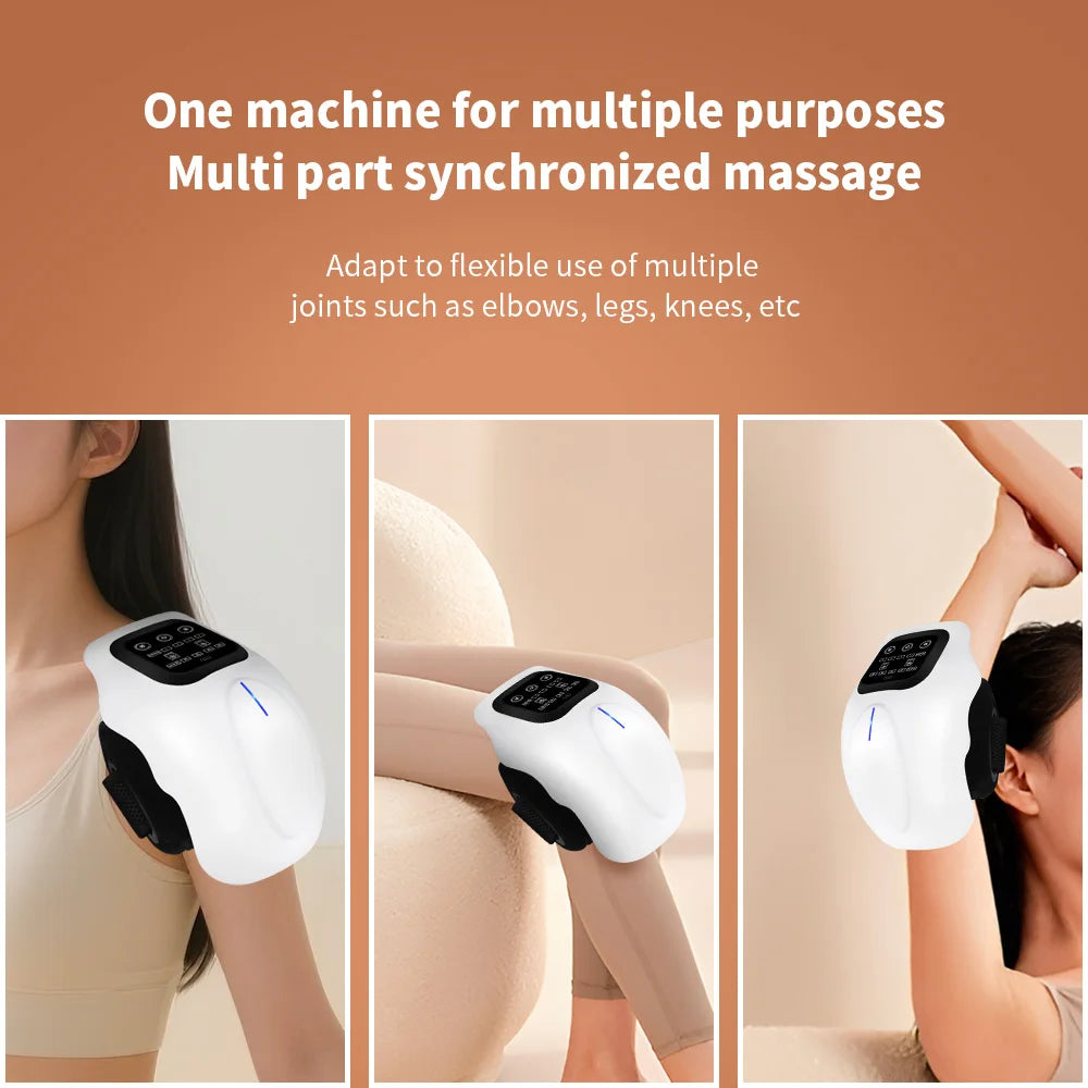 Wireless Electric Knee Massager with Heat | Portable Wrap Electric Knee Massager PLUSH