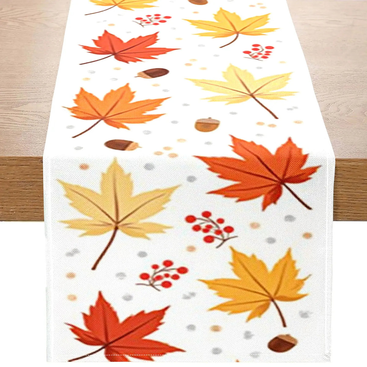 Autumn Maple Leaf Table Runner | Thanksgiving Fall Décor Seasonal Table Runner PLUSH A 33X275Cm