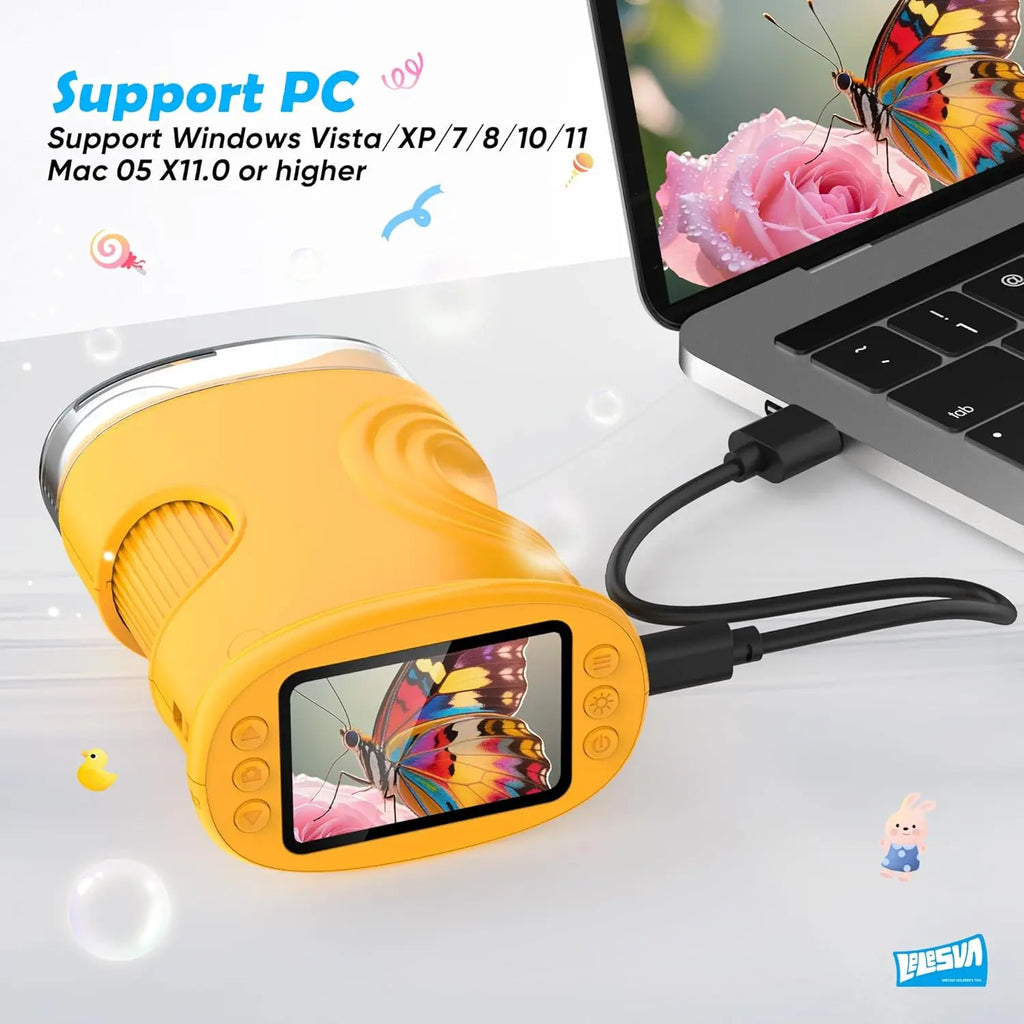 1000X Digital Pocket Microscope for Kids – 4K 2" Screen Kids Digital Microscope PLUSH