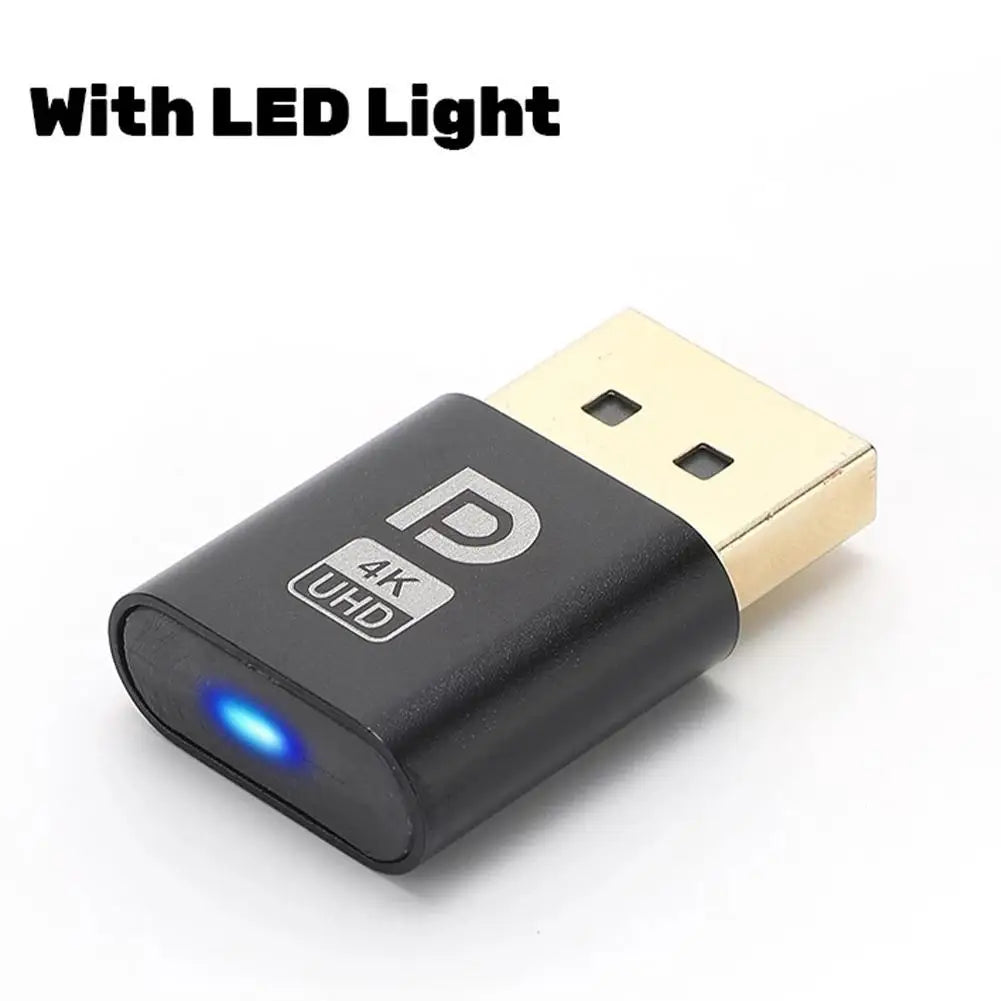 DisplayPort Dummy Plug – Headless EDID Virtual Display Emulator Display Emulator Adapter PLUSH
