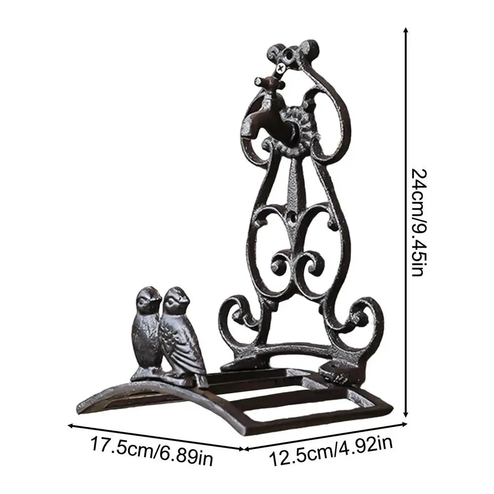 Retro Cast Iron Garden Hose Holder – Wall Mounted Rack Garden Hose Holder PLUSH 1PC