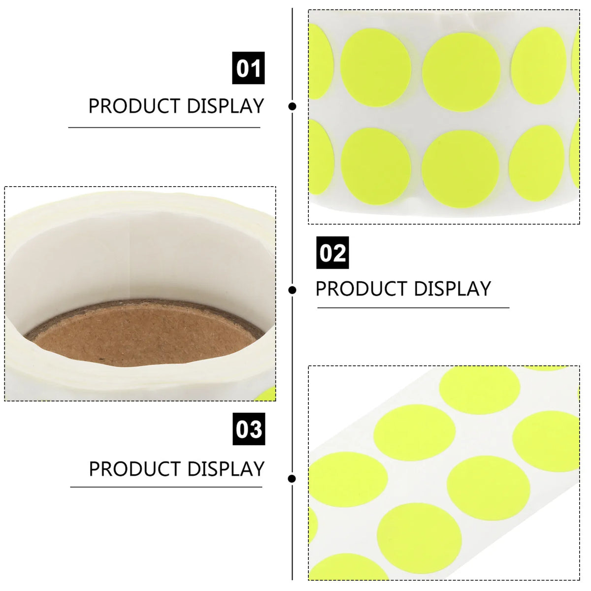 Fluorescent Dot Stickers Roll 1000pcs | Color Coding Labels Craft Dot Stickers PLUSH