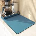 Diatom Mud Kitchen Drying Mat | Absorbent Dish Drain Pad Kitchen Drying Mat PLUSH Green 40x50cm