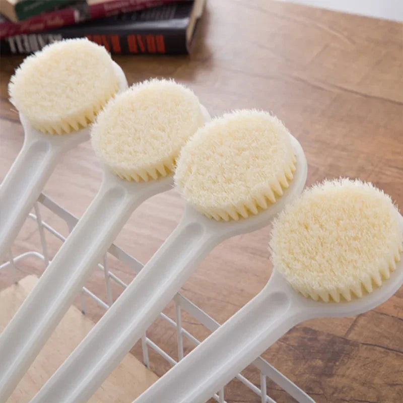 Long Handle Exfoliating Back Brush – Body Scrub Shower Massager Bath Scrub Brush PLUSH