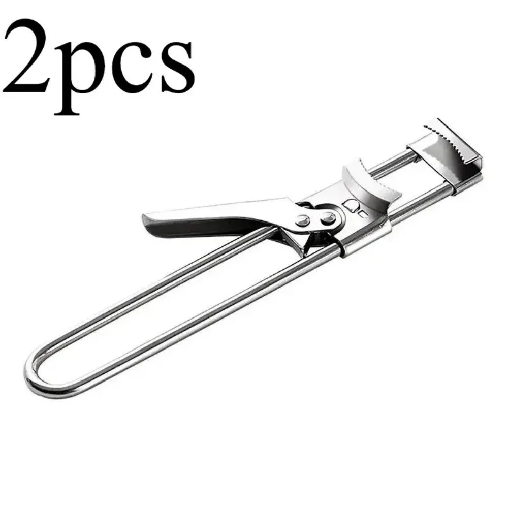 Heavy Duty Adjustable Stainless Steel Jar & Can Opener Kitchen Can Opener PLUSH 2Pcs