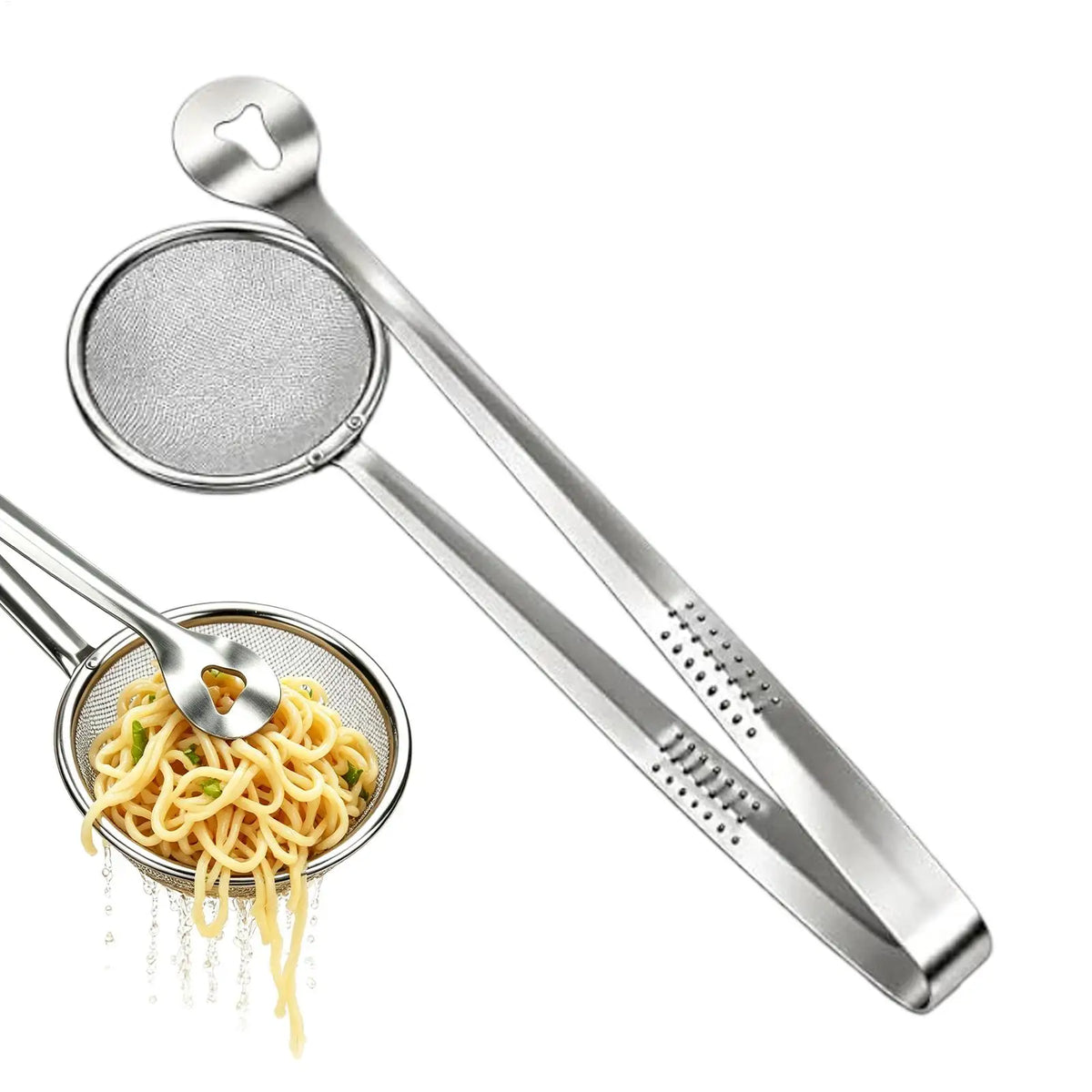 Stainless Steel Frying Strainer Tong | Oil Draining Clip Frying Strainer Tong PLUSH