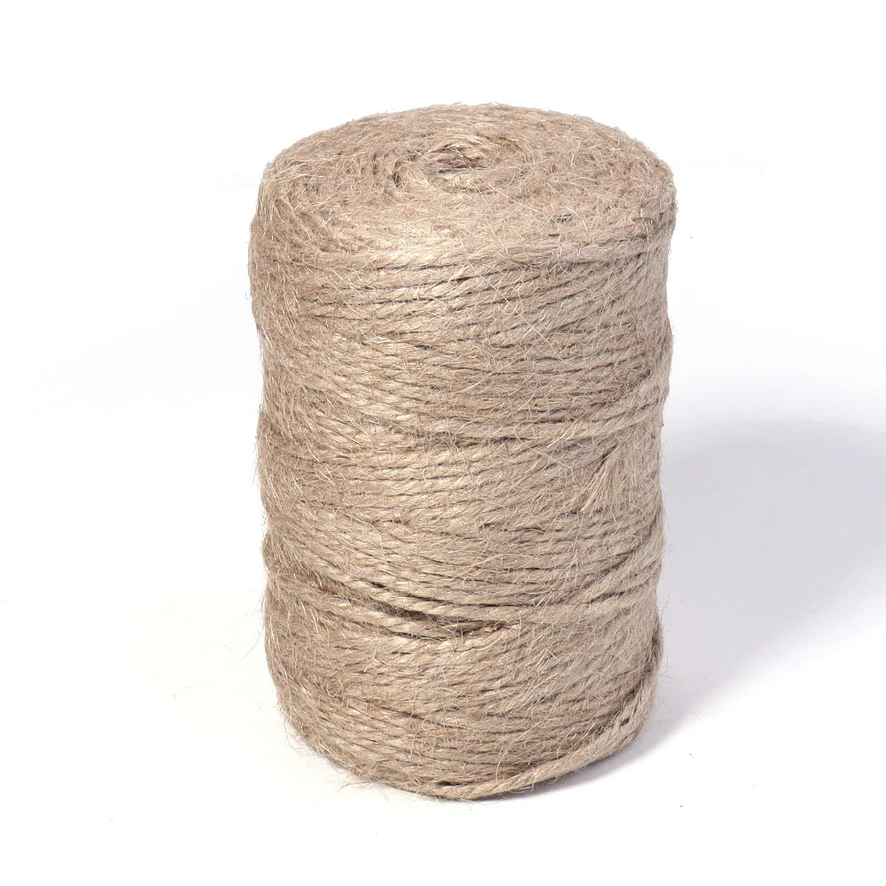 100m Natural Jute Twine Roll – Braided Rope for DIY Crafts Jute Craft Twine PLUSH 3mm