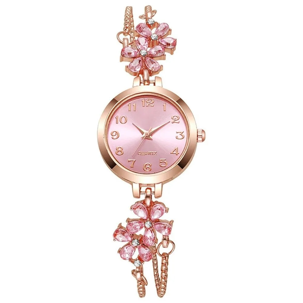 Luxury Vintage Women's Bracelet Watch – Quartz Wrist Watch Women's Bracelet Watch PLUSH Pink