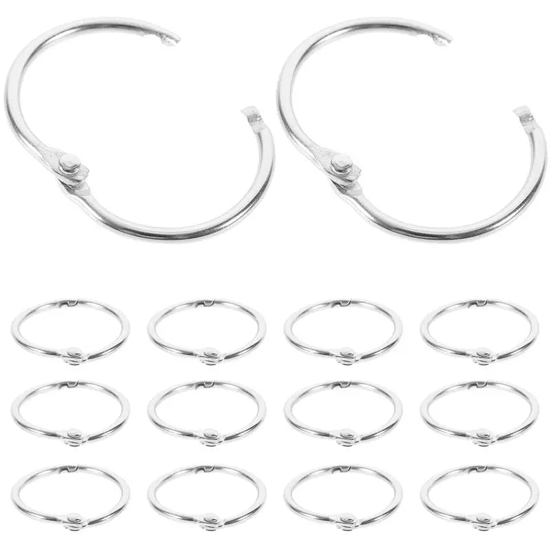 20pcs Metal Binder Rings – Small Key Rings for DIY & Loose Leaf Metal Binder Rings PLUSH As Shown