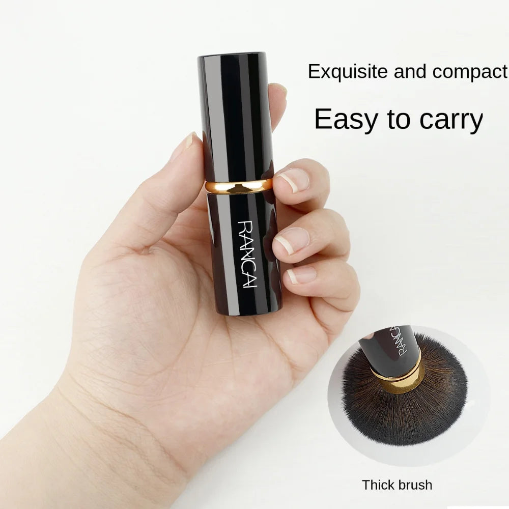 Mini Retractable Powder Blush & Highlight Brush | Portable Makeup Brush PLUSH
