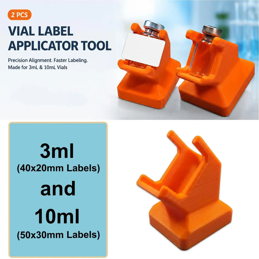 Vial Label Applicator Set 3ml & 10ml – Reusable Bottle Tool Label Applicator Tool PLUSH