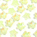 50pcs Flower Petal Acrylic Spacer Beads – DIY Jewelry Making Acrylic Spacer Beads PLUSH yellow
