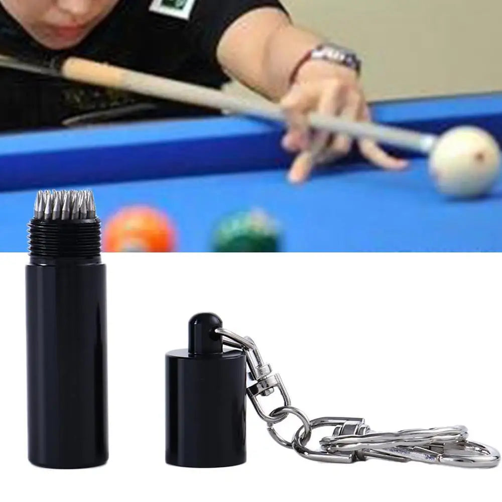 Metal Billiard Cue Tip Shaper & Tapper with Keychain Cue Tip Shaper Tool PLUSH
