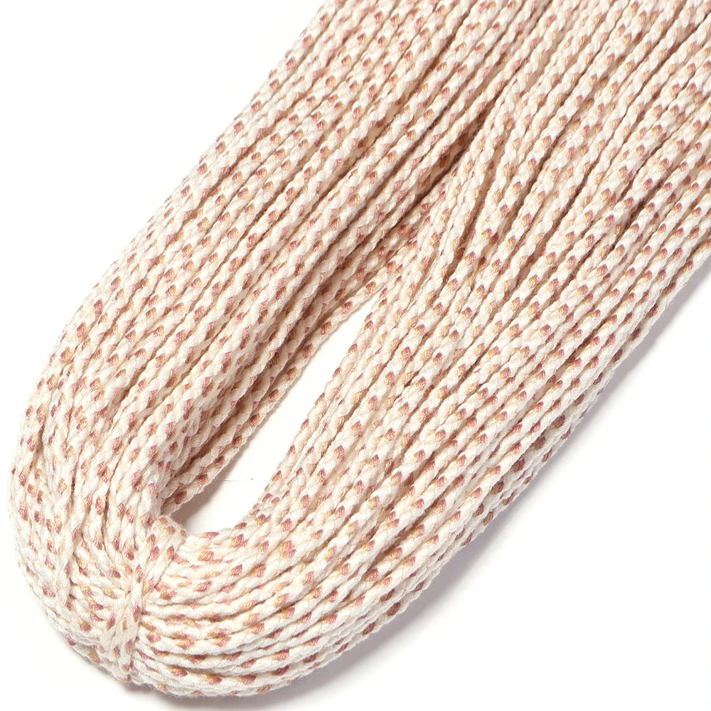10 Yards Bohemian Multicolor Braided Cotton Cord – DIY Jewelry Braided Craft Cord PLUSH beige 2mm