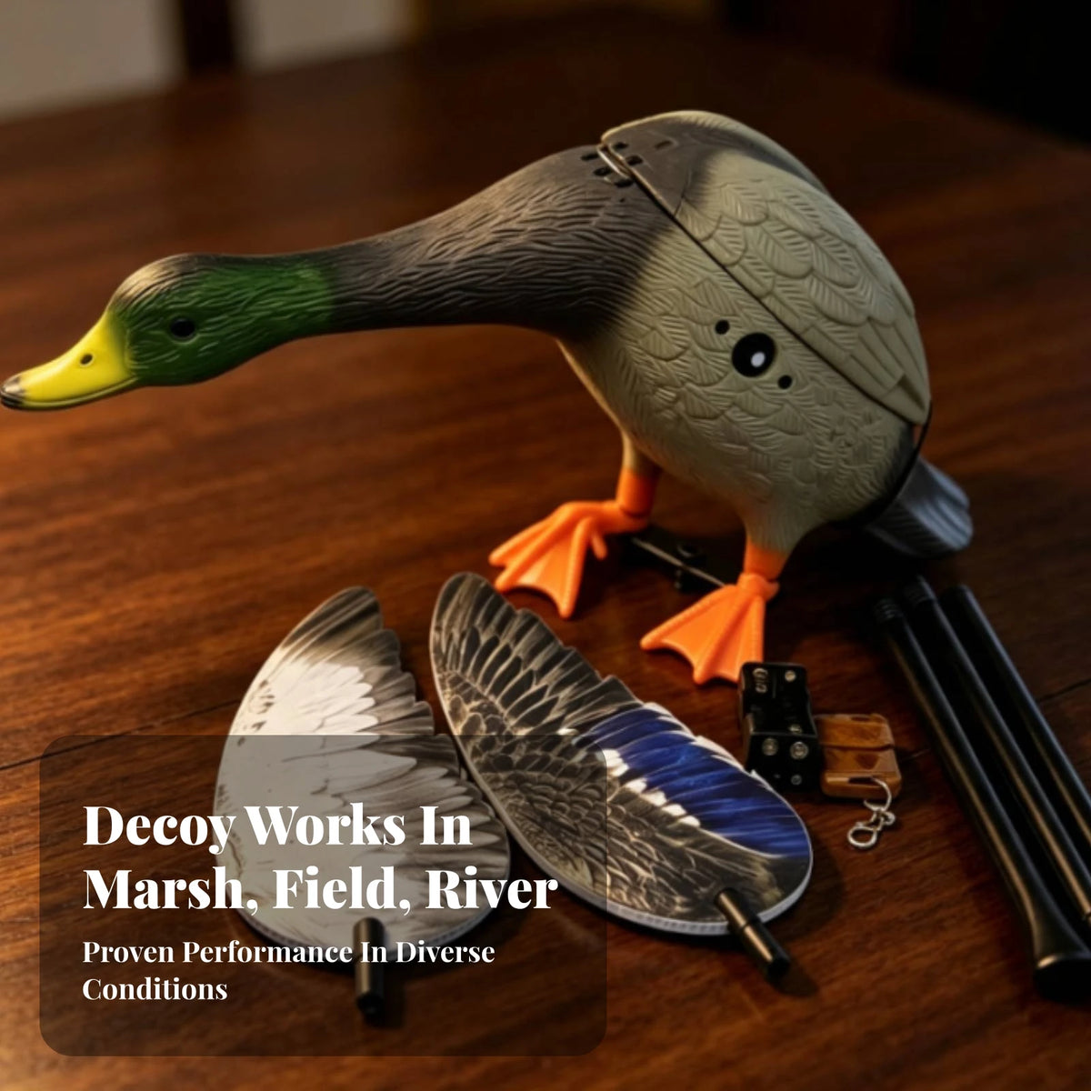 Wireless Rotating Wing Duck Decoy – Crack-Resistant & Silent Motorized Duck Decoy PLUSH