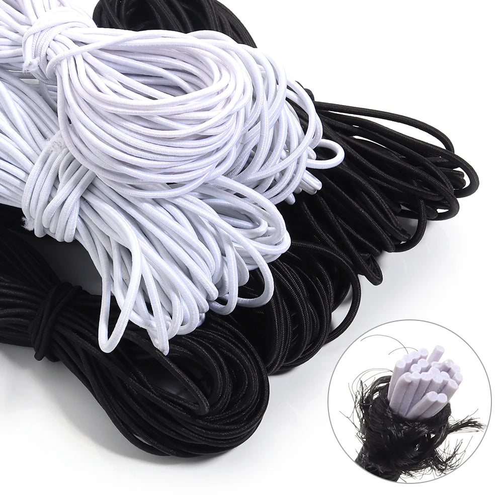 10m Round Elastic Cord Stretch String for DIY Sewing & Crafts Elastic Sewing Cord PLUSH