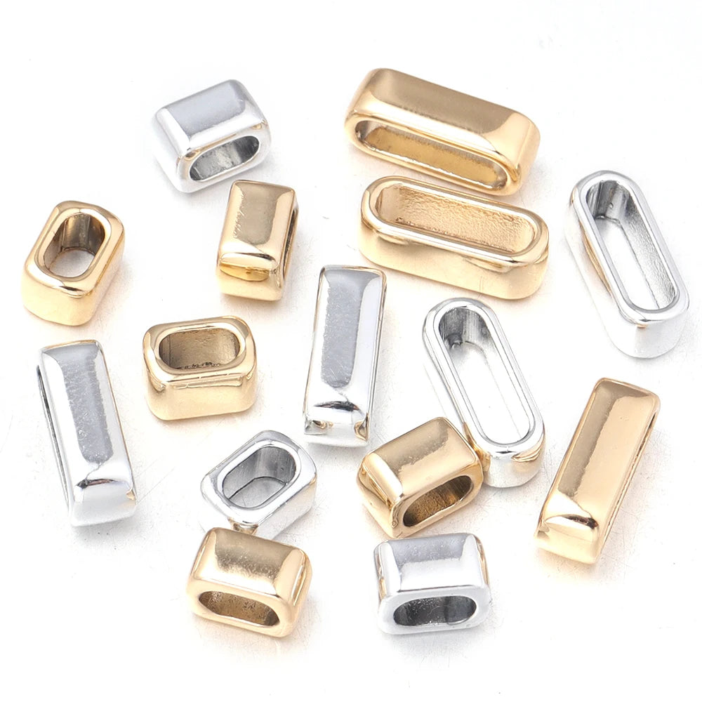 10pcs Alloy Rectangle Large Hole Spacer Beads – DIY Jewelry Jewelry Spacer Beads PLUSH