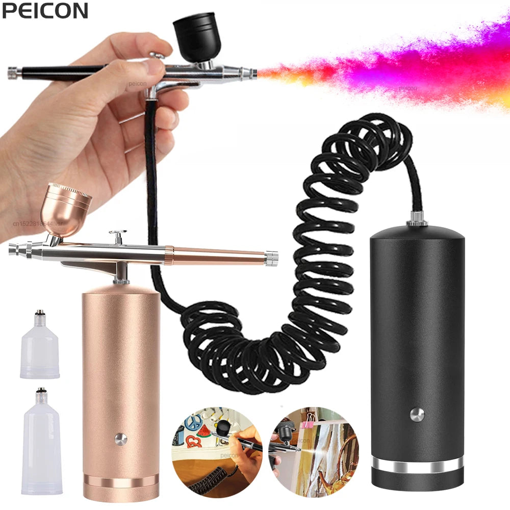 Portable Airbrush Kit with Compressor – Mini Spray Gun Airbrush Spray Kit PLUSH
