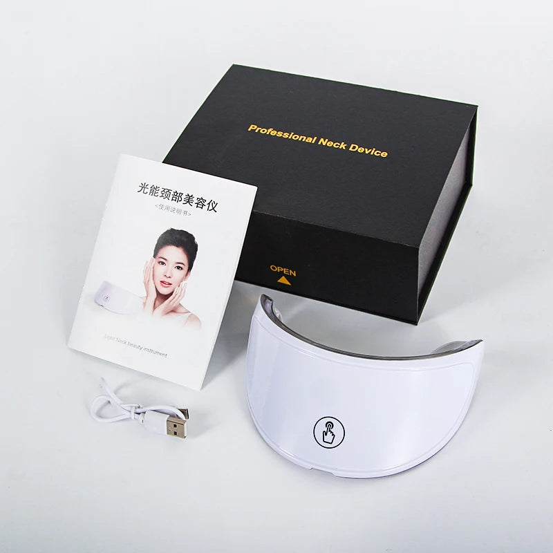 7-Color LED Neck Beauty Device – Skin Tightening & Brightening LED Neck Beauty Device PLUSH dark blue