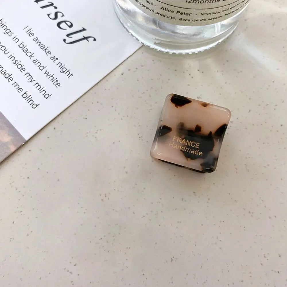 Vintage Y2K Mini Square Acetate Hair Claw Clip | Retro Barrette Hair Claw Clip PLUSH H