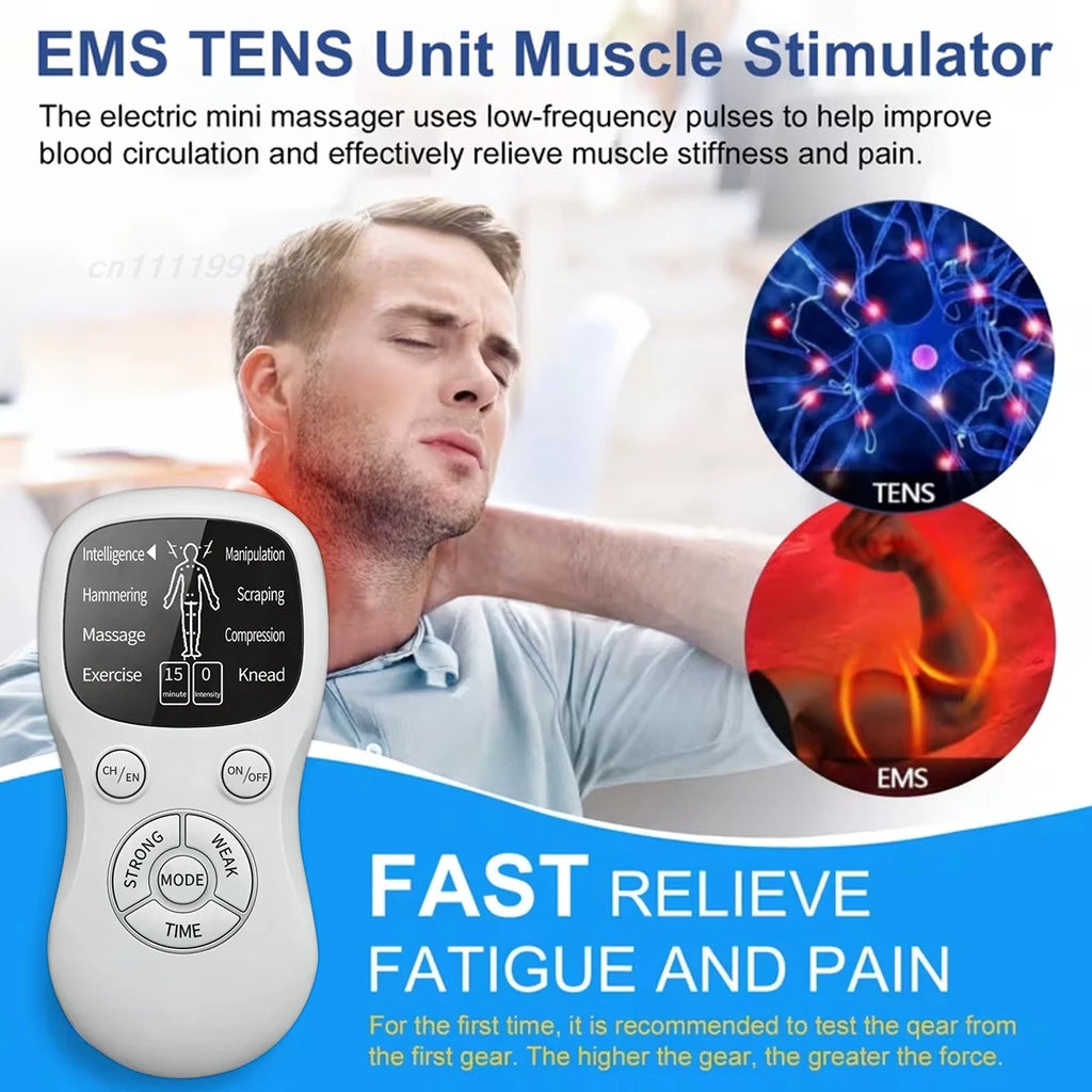 EMS Dual Output Electric Massager – 8 Modes, Full Body EMS Electric Massager PLUSH