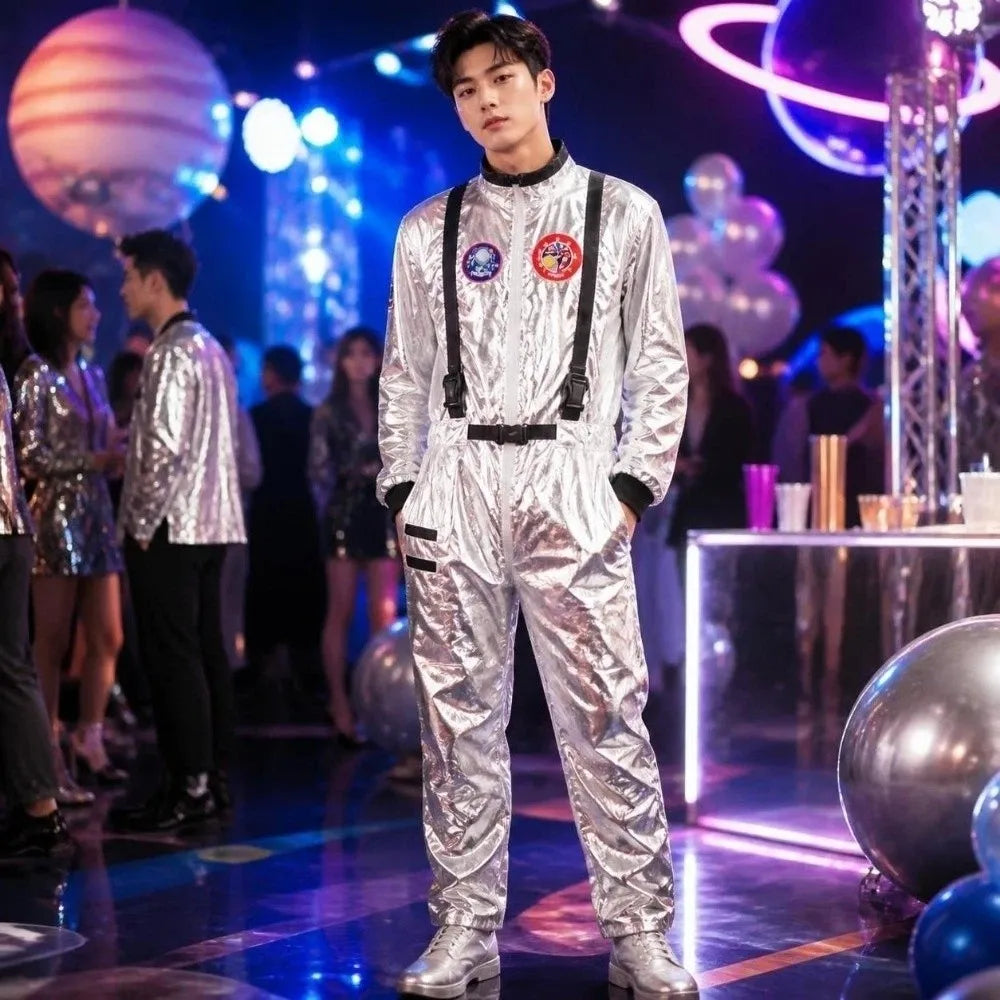 Halloween Astronaut Costume Jumpsuit | Adult Spaceman Suit S–2XL Halloween Costume PLUSH