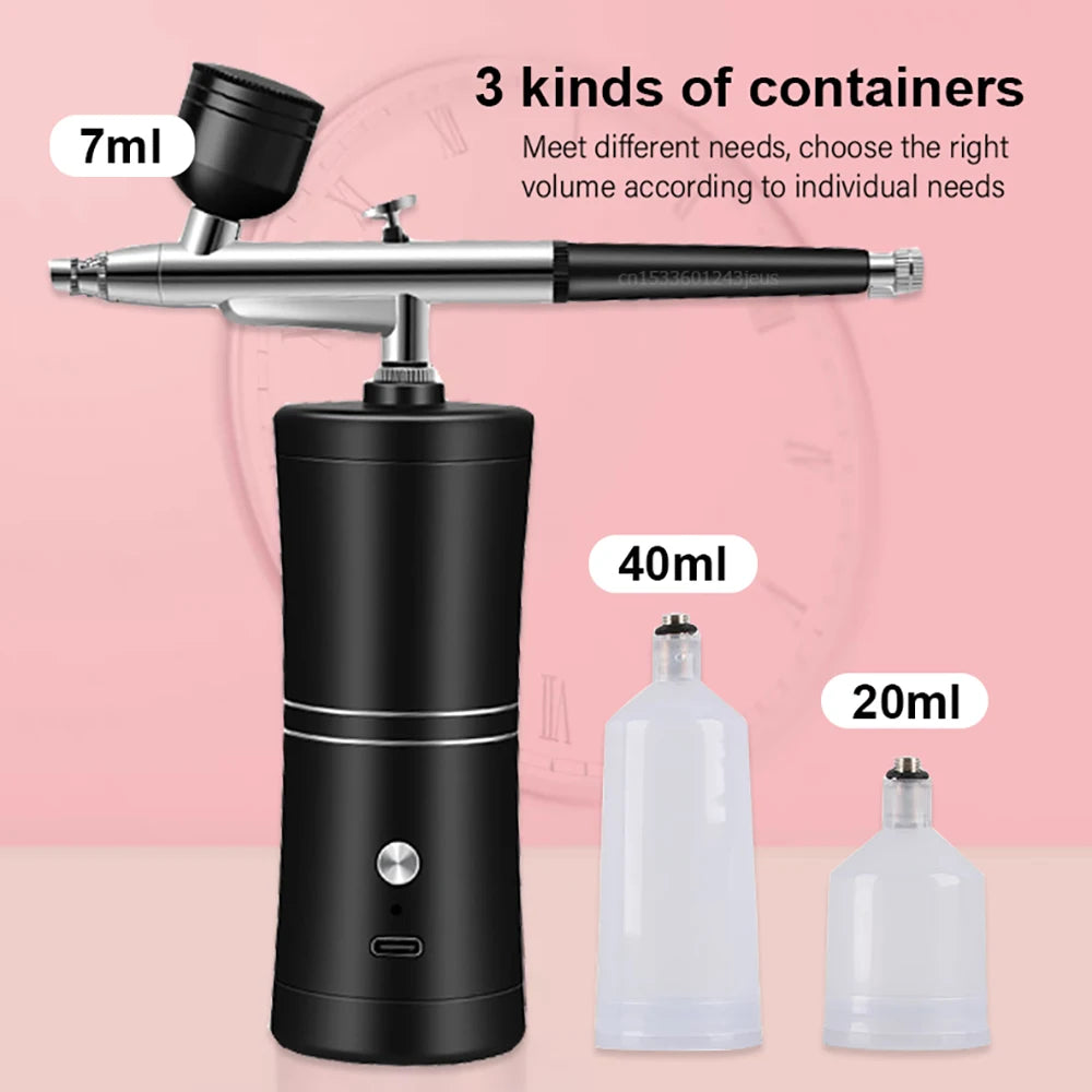 Portable Airbrush Kit with Compressor – Nail Art & Crafts Airbrush Compressor Kit PLUSH