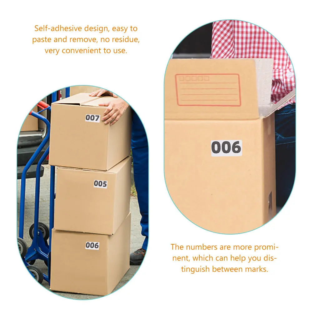 Consecutive Number Stickers Roll 0-999 Self-Adhesive Labels Number Label Stickers PLUSH