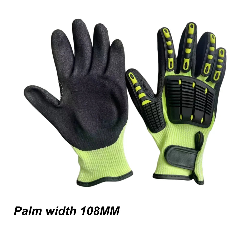 Cut Resistant Work Gloves – Anti-Impact Nitrile Palm Safety Safety Work Gloves PLUSH XL