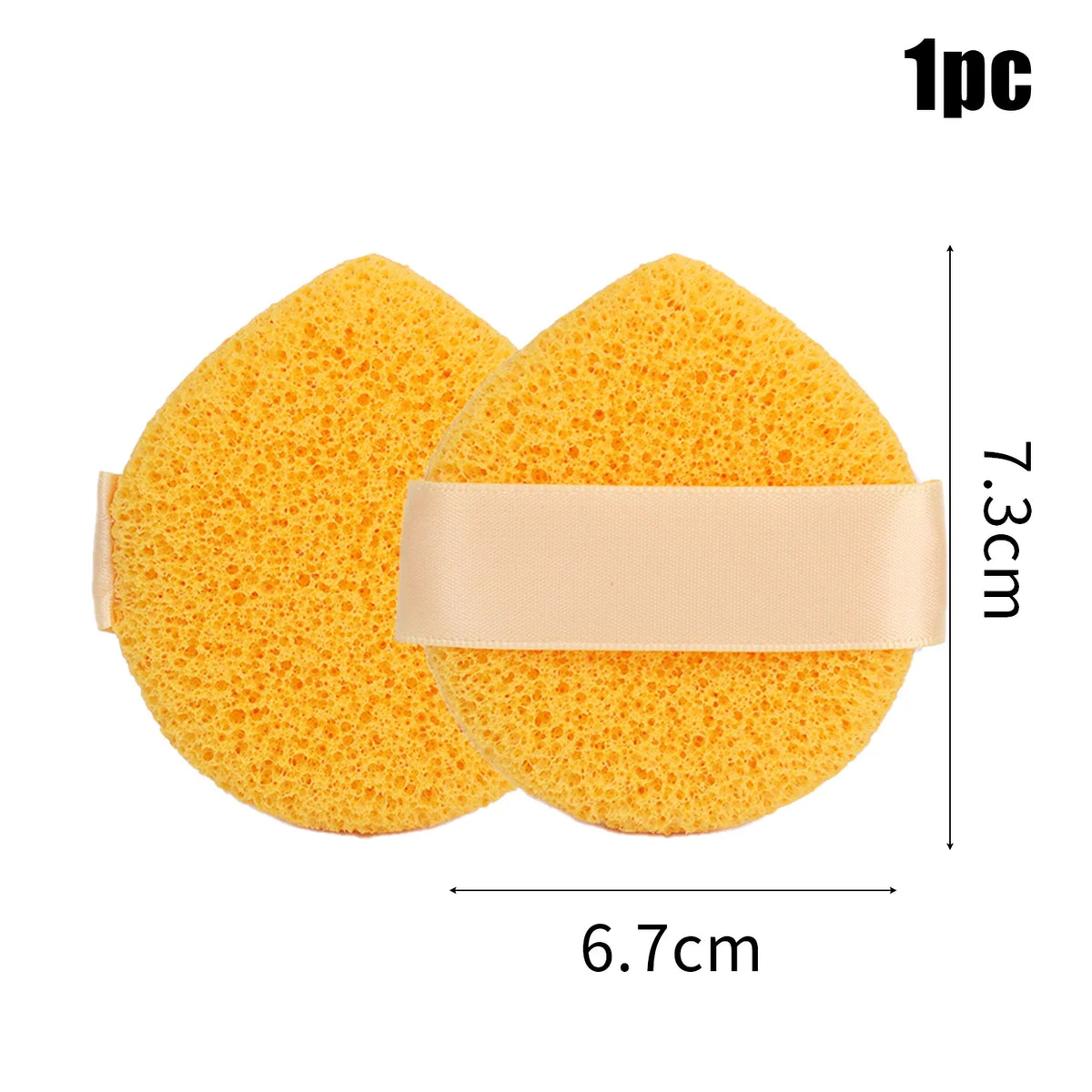 Exfoliating Face Cleansing Sponge Puff | Makeup Remover Face Cleansing Sponge PLUSH Yellow 1Pc