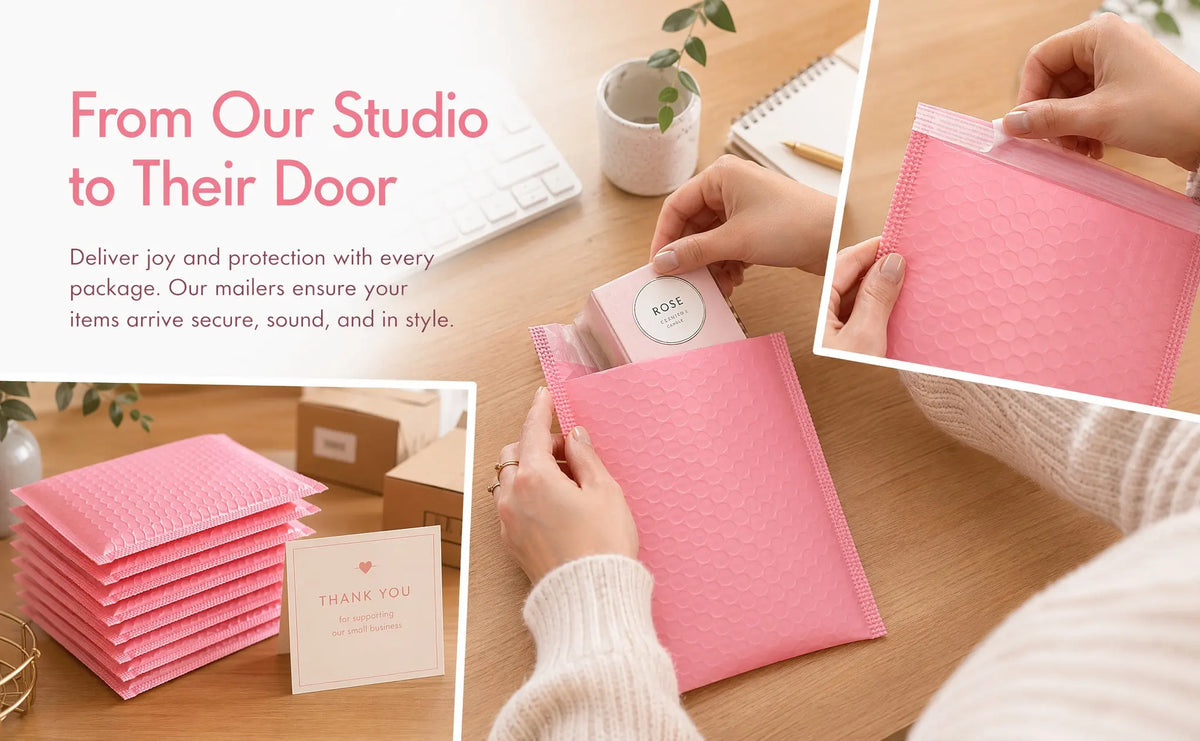 60pcs Bubble Mailers Padded Waterproof Self-Seal Shipping Bags Bubble Mailers PLUSH