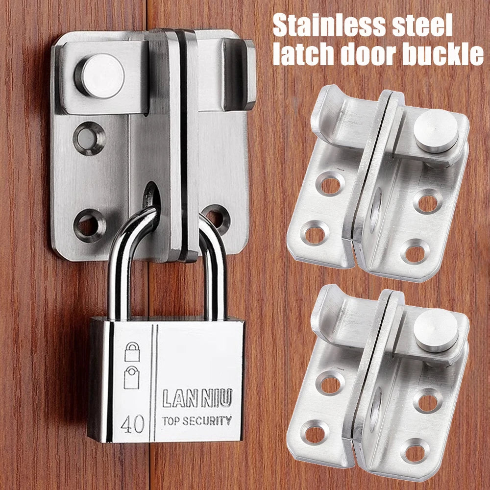 Stainless Steel Flip Latch Gate Lock with Padlock Hole | Barn Door Gate Door Latch PLUSH