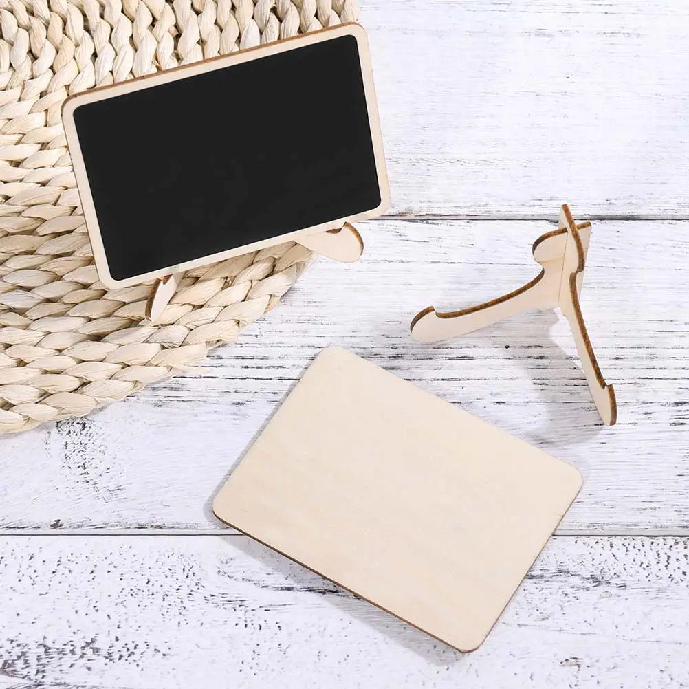 12pcs Mini Wooden Chalkboard Signs – Reusable Wedding & Party Labels Chalkboard Signs Set PLUSH