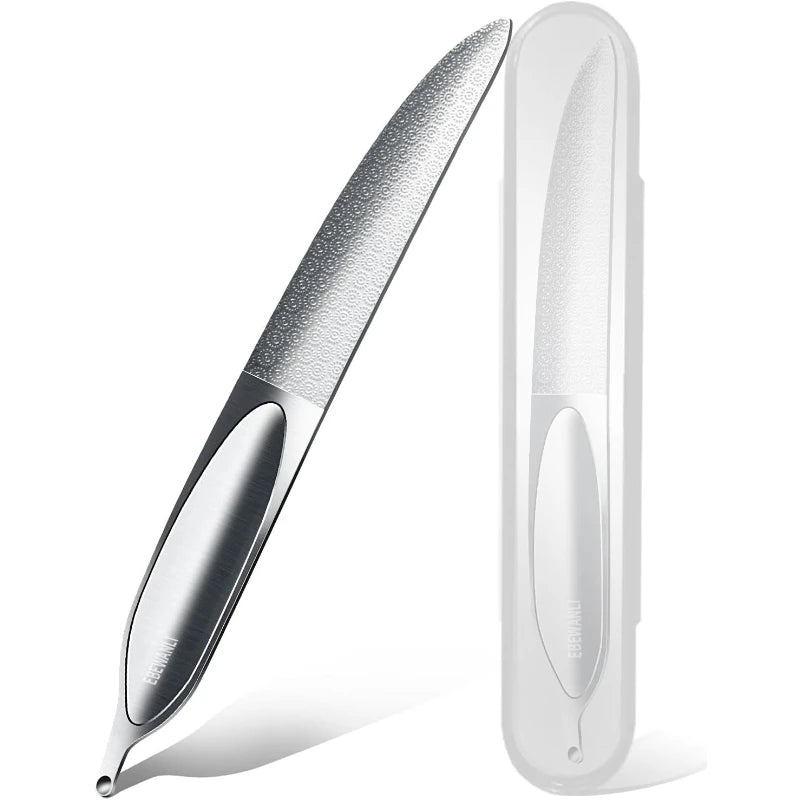Curved Double-Sided Stainless Steel Nail File for Thick Toenails Nail File PLUSH