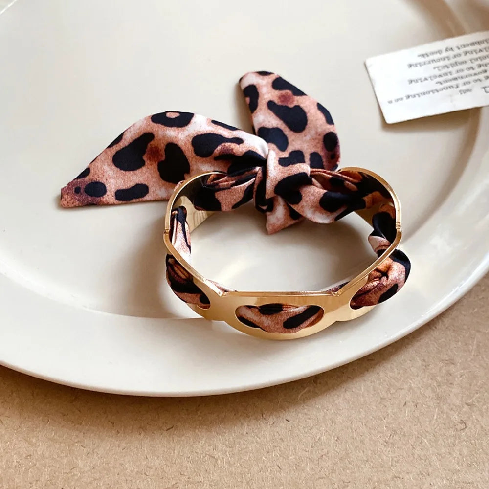 Bohemian Silk Cuff Bracelet – Retro Metal Alloy Scarf Bangle Cuff Bracelet PLUSH Style5