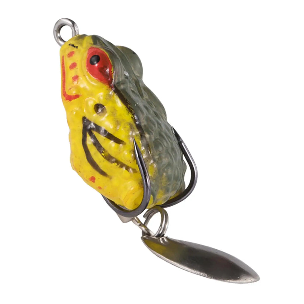 Frog Topwater Fishing Lure – Silicone Swimbait Bass Pike 2-Pack Topwater Fishing Lure PLUSH