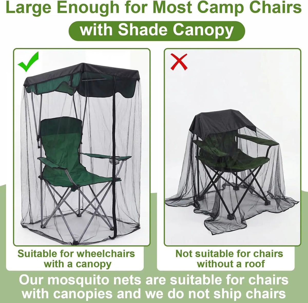 Outdoor Swing Mosquito Net – Hammock Chair Insect Screen Cover Hammock Mosquito Net PLUSH
