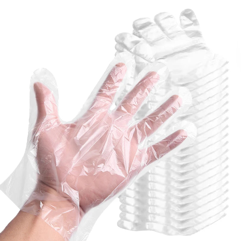 Disposable PE Gloves – Waterproof Kitchen & Household Gloves Disposable PE Gloves PLUSH