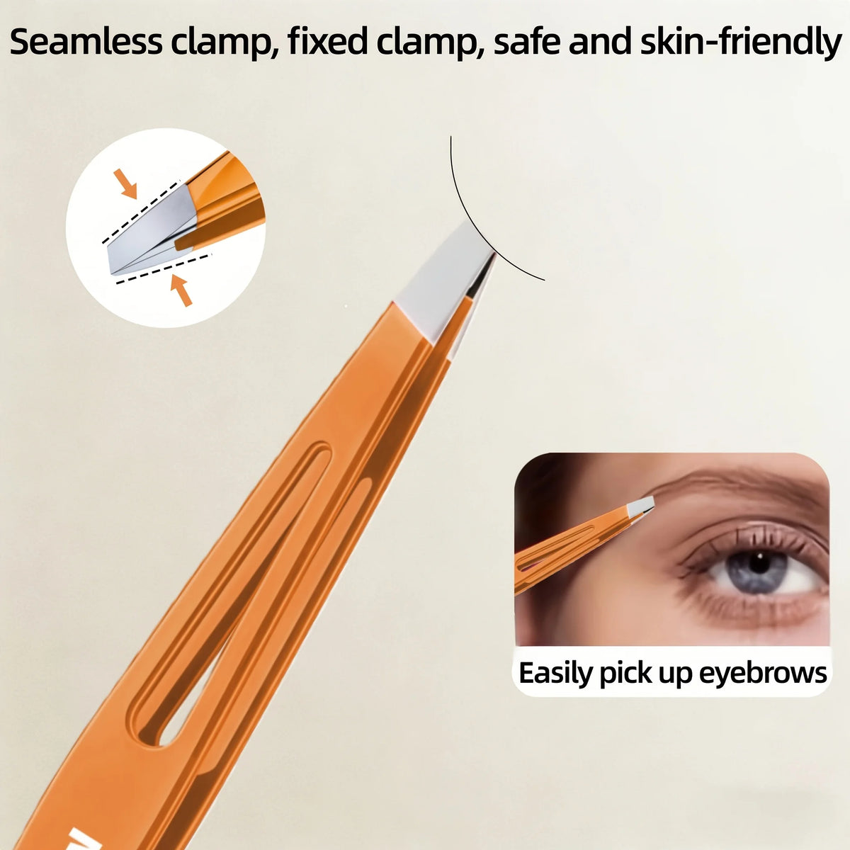 Ouriner Stainless Steel Precision Eyebrow Tweezers – Slant Tip Eyebrow Tweezers PLUSH