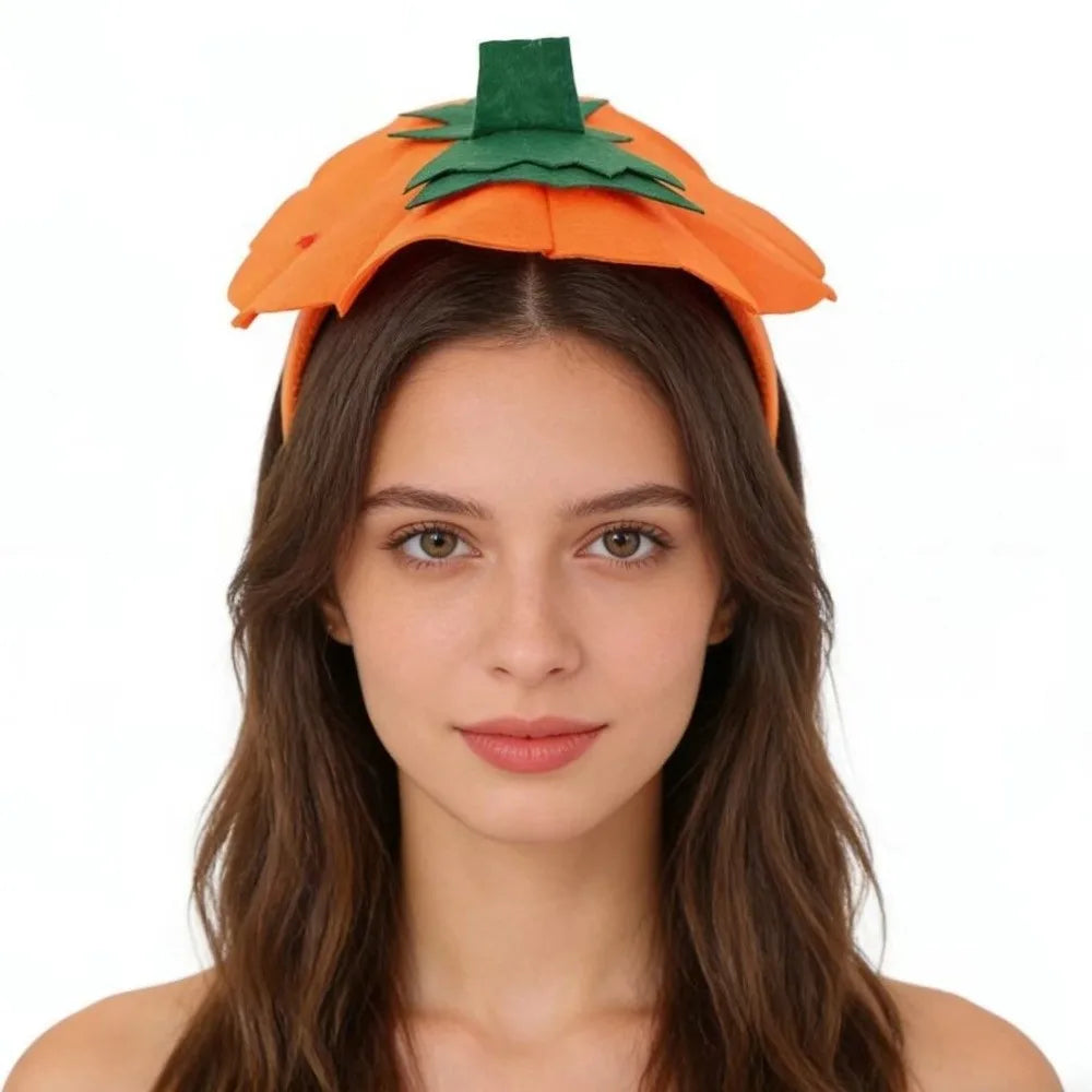 Halloween Pumpkin Headband – Festive Party Hair Hoop Halloween Headband PLUSH