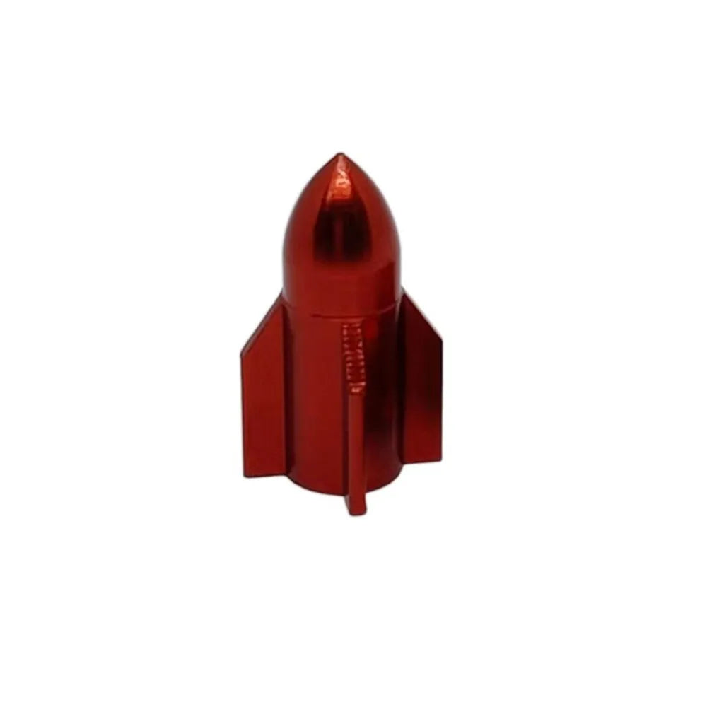 Rocket Shape Aluminum Alloy Tire Valve Caps – Multicolor Tire Valve Caps PLUSH