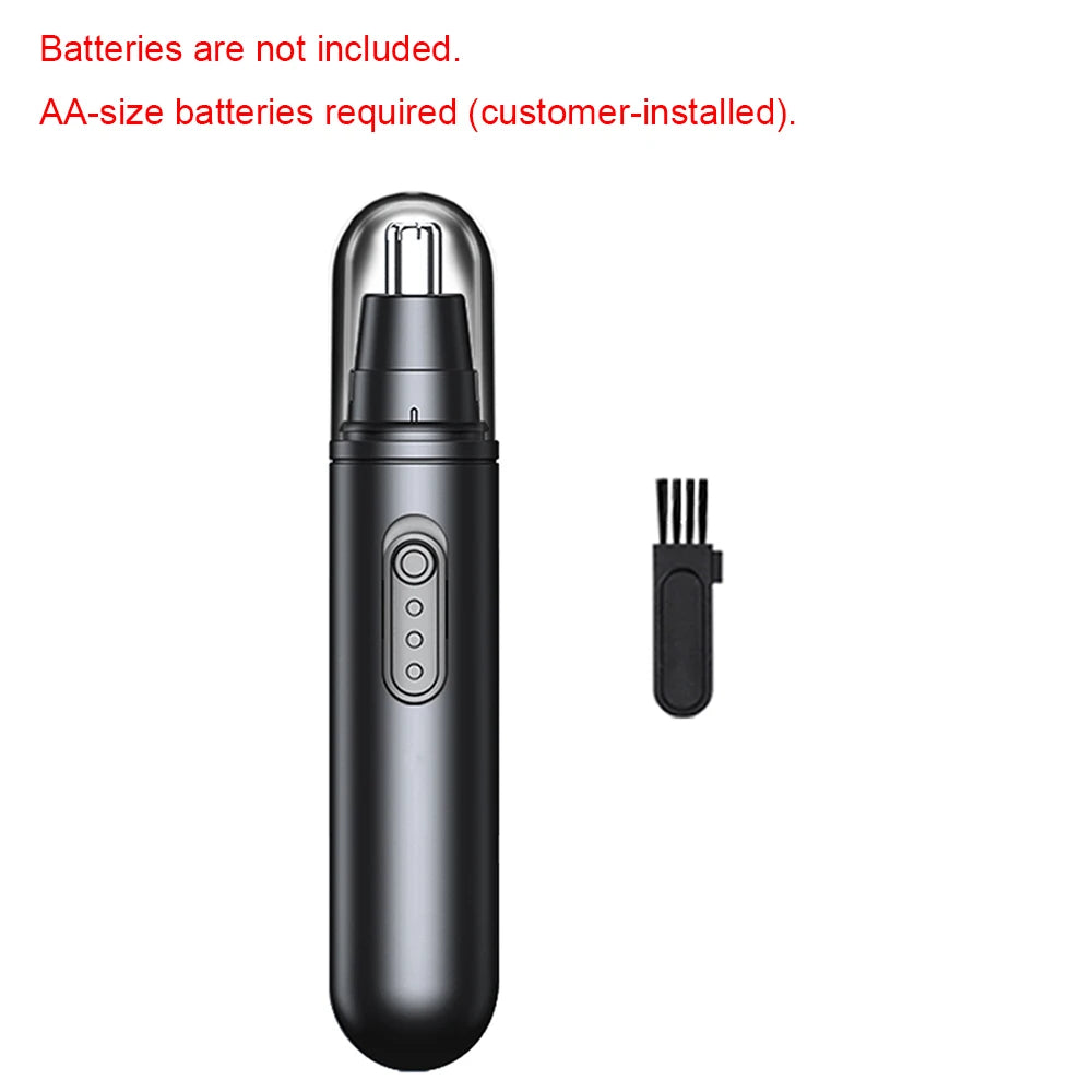 Raugee Electric Nose & Ear Hair Trimmer – Portable Clipper Nose Hair Trimmer PLUSH Black USB Type-C