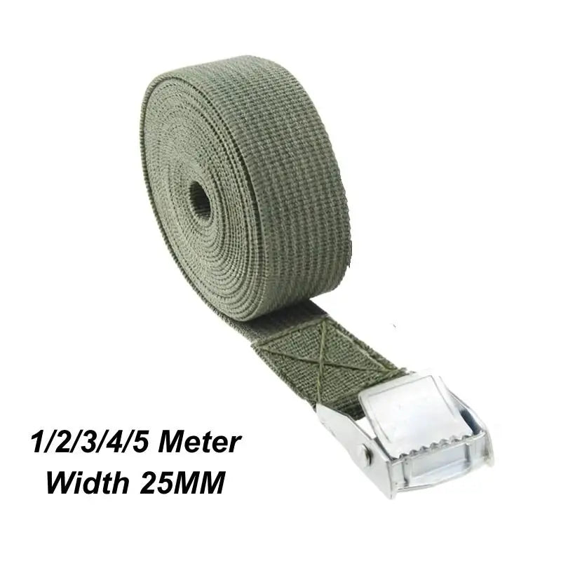 Adjustable Tie Down Cargo Strap 1–5M | PP Webbing Zinc Buckle Cargo Tie-Down Strap PLUSH Green 5meter
