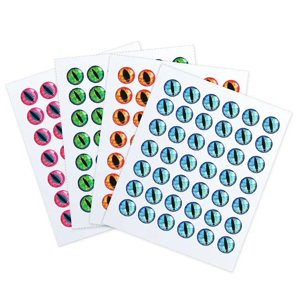 50pcs 5D Holographic Fishing Lure Eyes 3–12mm Self-Adhesive Fishing Lure Eyes PLUSH