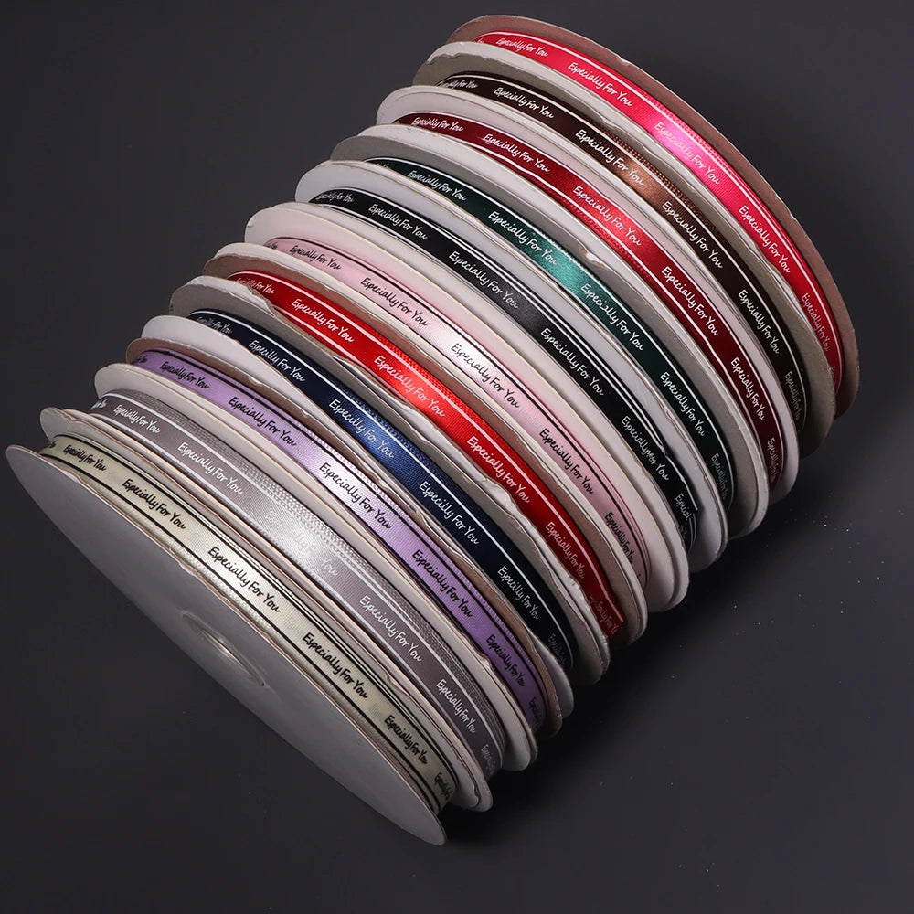 100 Yards "Especially For You" Printed Polyester Ribbon 1cm Printed Craft Ribbon PLUSH