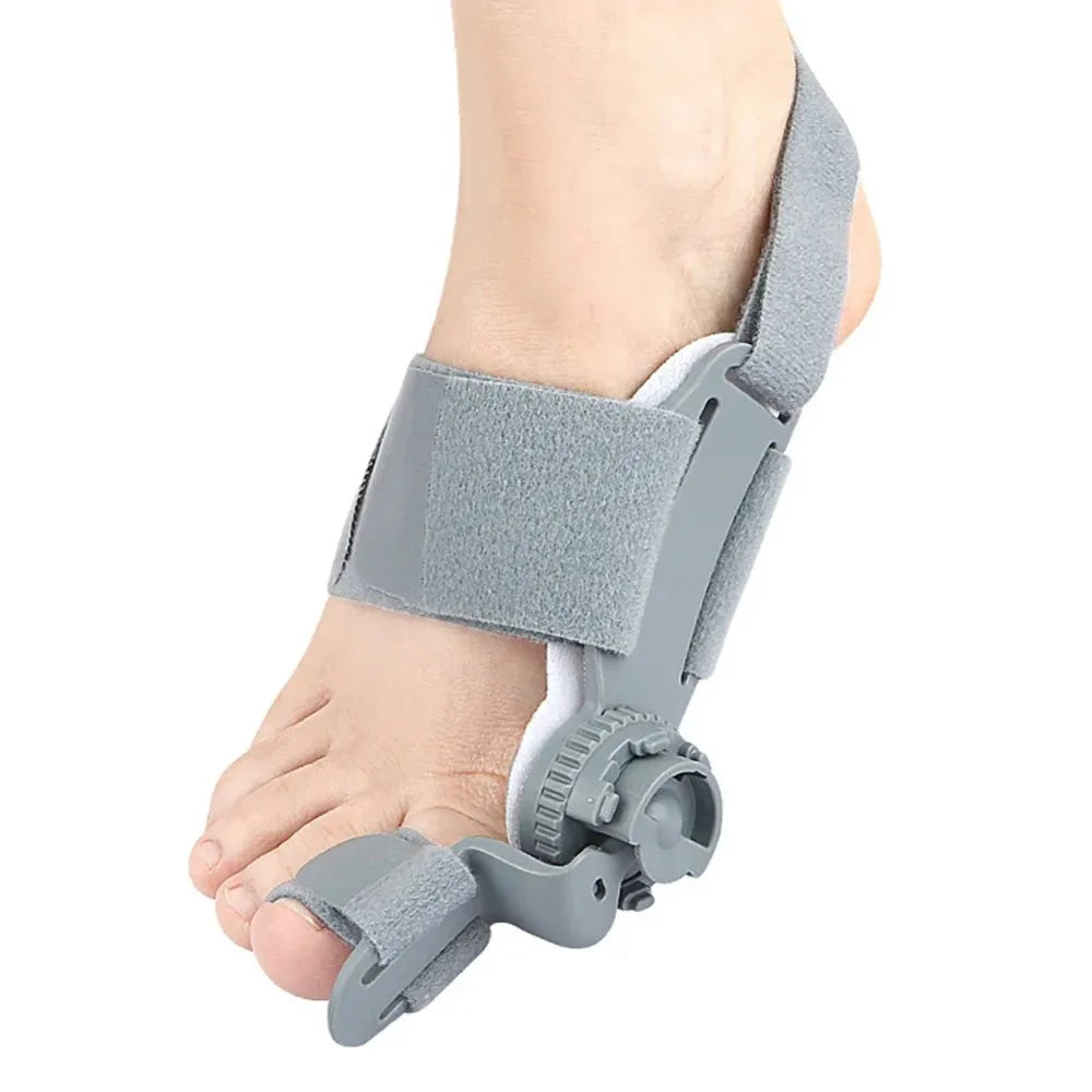 Adjustable Bunion Corrector Big Toe Straightener Brace – Unisex Toe Corrector Brace PLUSH Grey