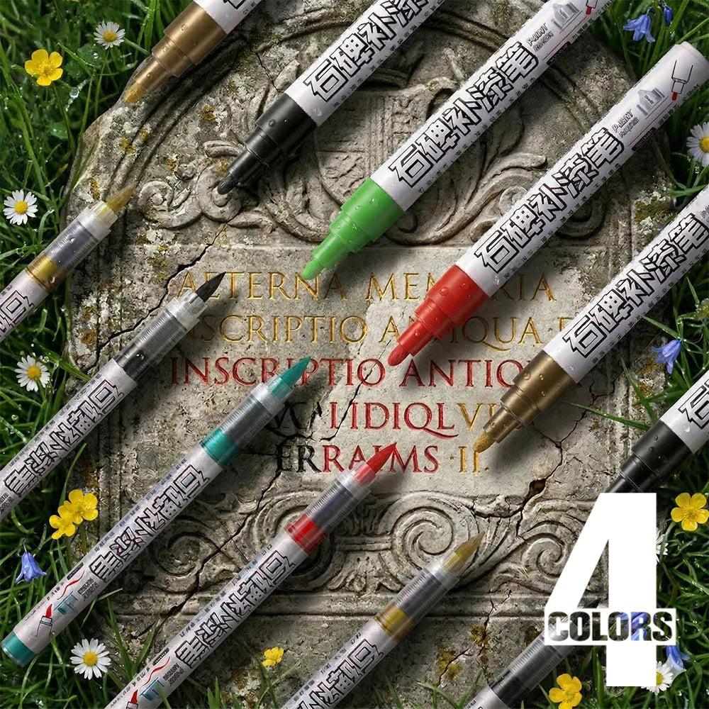 Tombstone Marker Pen – Restore Faded Granite Text | 12 Colors Tombstone Marker Pen PLUSH
