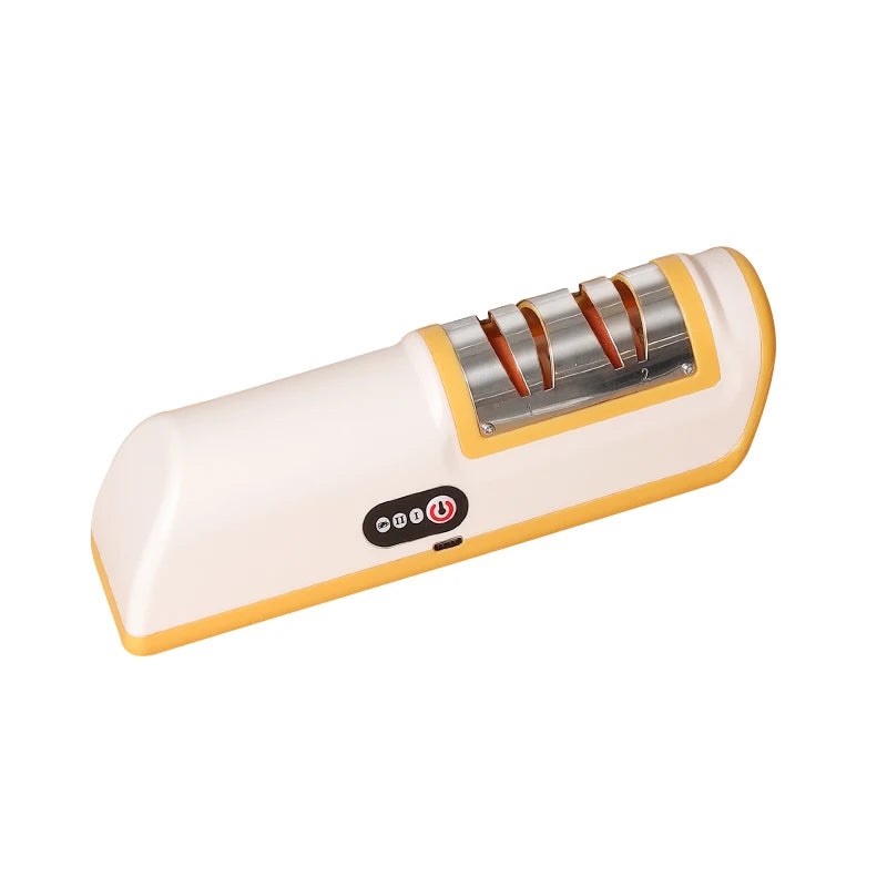 USB Rechargeable Portable Electric Knife Sharpener Electric Knife Sharpener PLUSH Light Yellow S