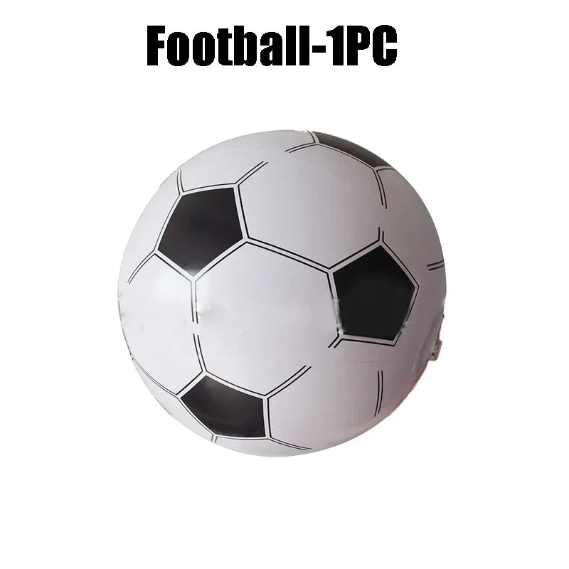 Inflatable Sports Beach Balls 24-Pack – Kids Pool & Beach Toy Inflatable Beach Toy PLUSH Football-1PC