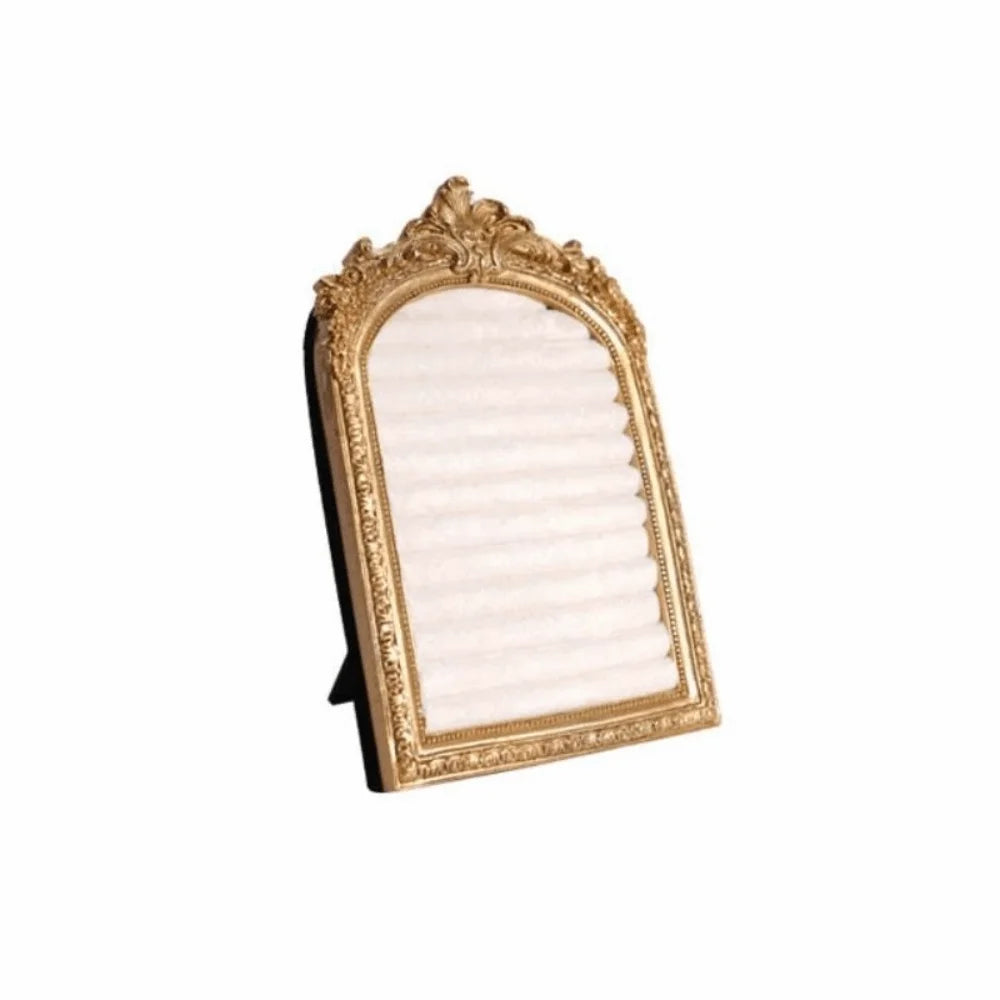 Vintage Velvet Jewelry Display Shelf – Earring & Ring Storage Jewelry Display Shelf PLUSH White L